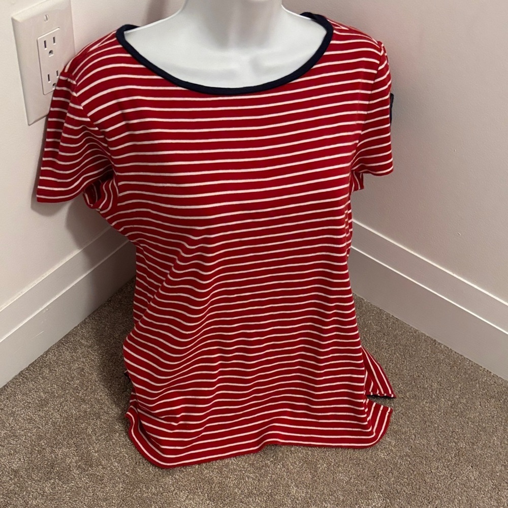 Ralph Lauren  Red and White Striped Tee - Picture 2 of 14